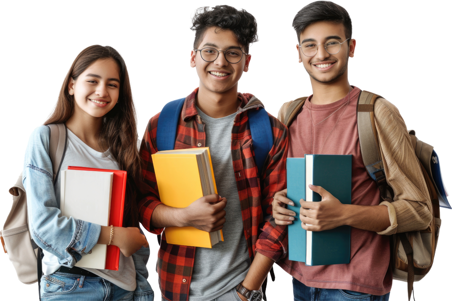 Students with documents